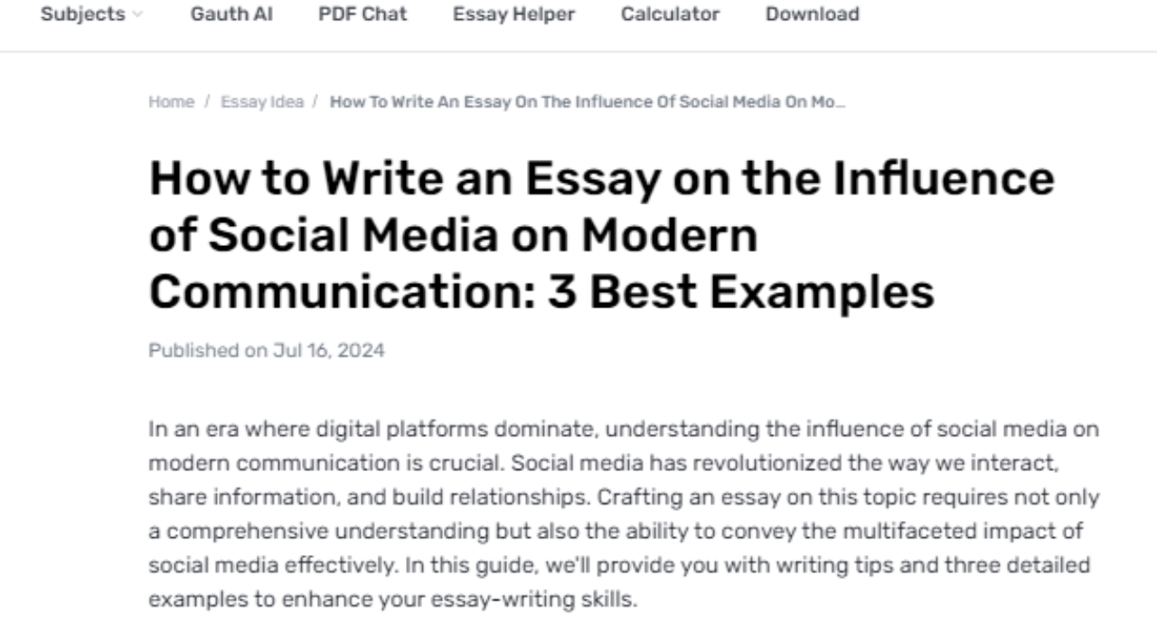 How to Describe the Influence of Social Media on Modern Communication?